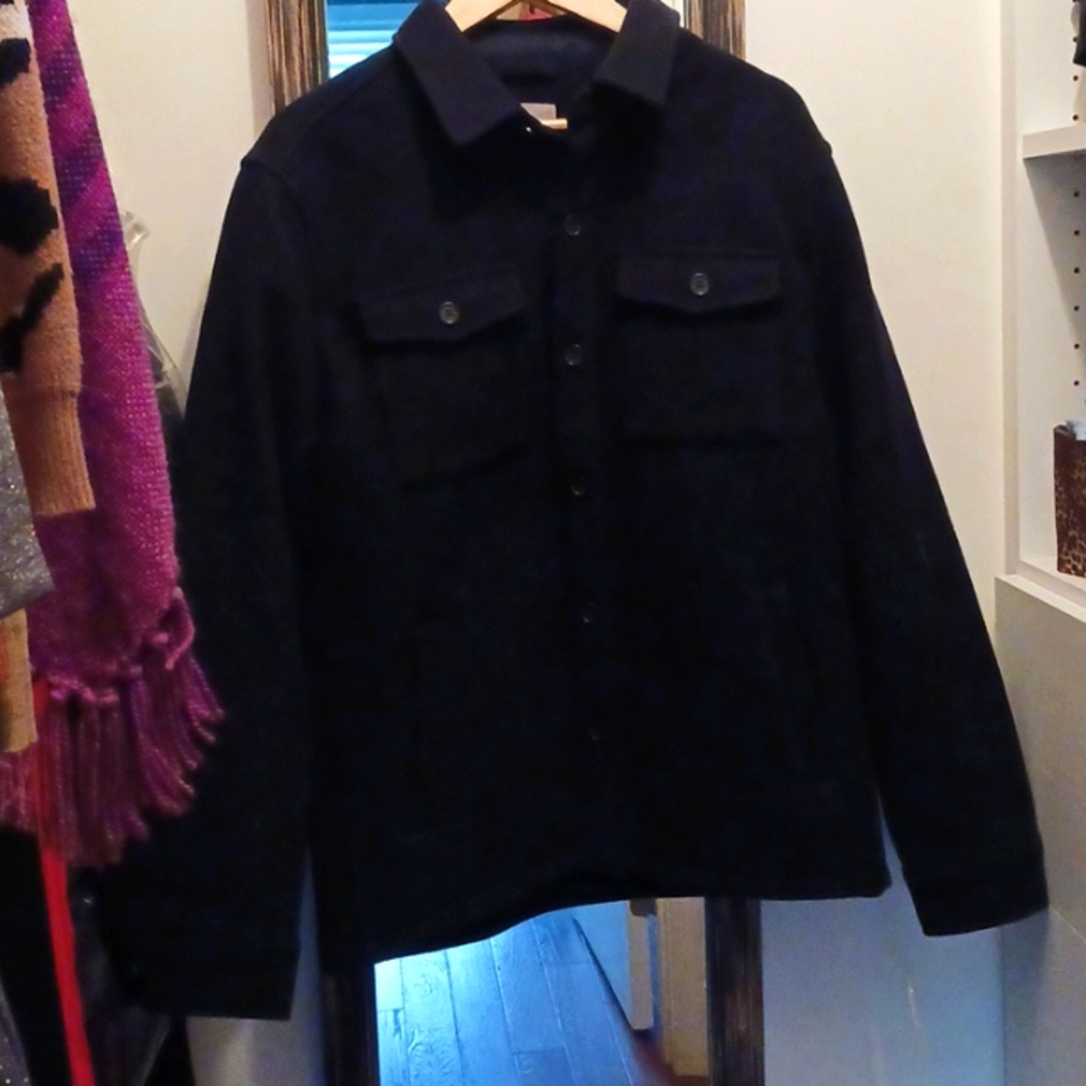 Men's wool coat, black, Gap, size medium